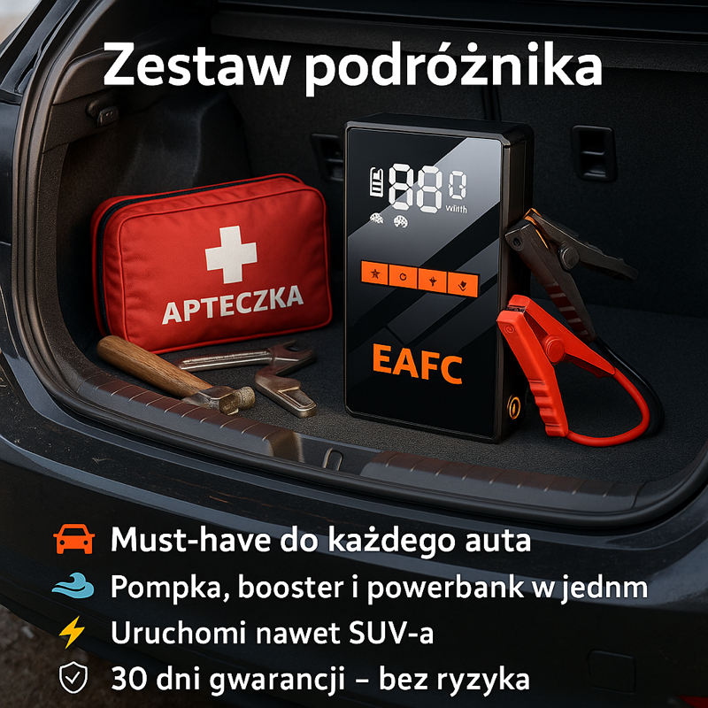 AkuBoost Pro 4 w 1 - odpal i napompuj koła